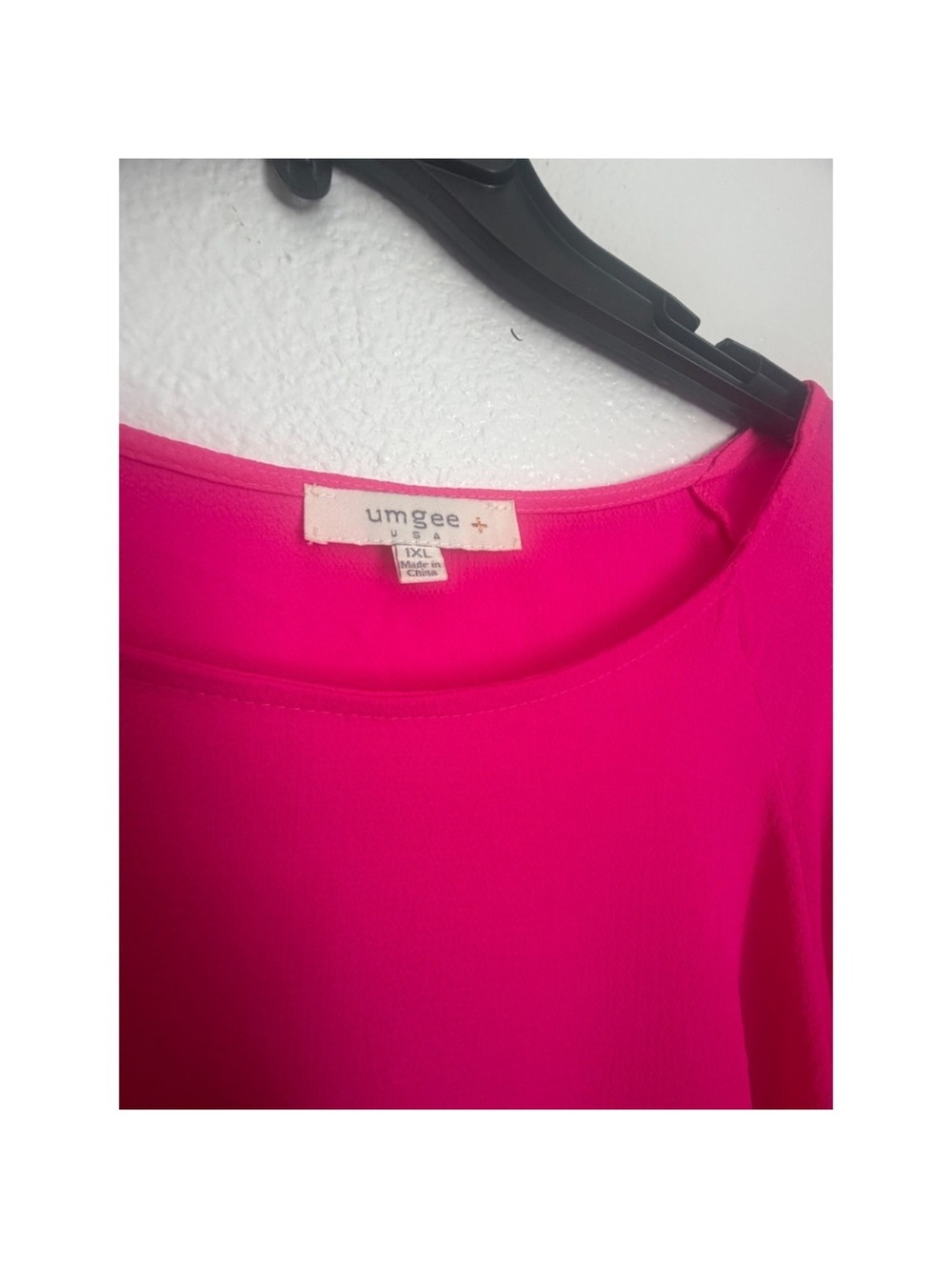 Umgee Hot Pink Ruffle Sleeve Blouse - Picture 7 of 8